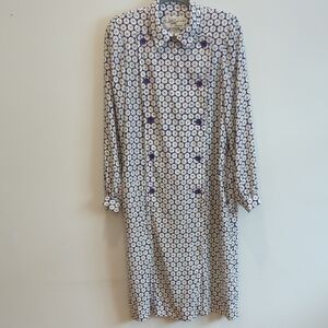 Vintage 1980s Nat Kaplan Day Dress Shirt Dress Size 8 Retro VGUC